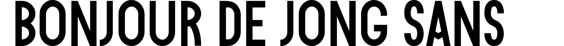 Bonjour De Jong Sans